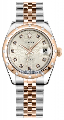 Rolex Datejust 31mm Stainless Steel and Rose Gold 178341 Jubilee Silver Diamond Jubilee